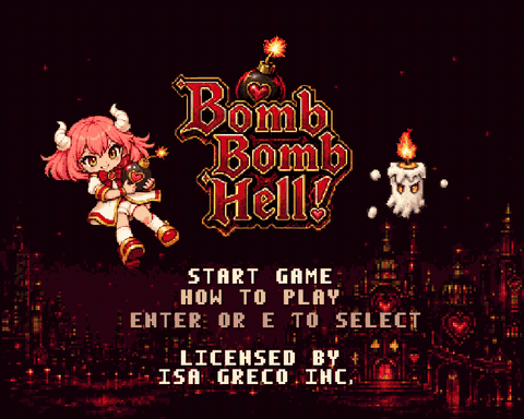 Bomb Bomb Hell game title screen
